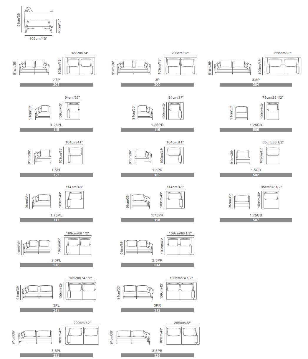 Кожаный угловой модульный диван CAMPO DE' FIORI IBIZA ARCH-00060427 - Вид №3