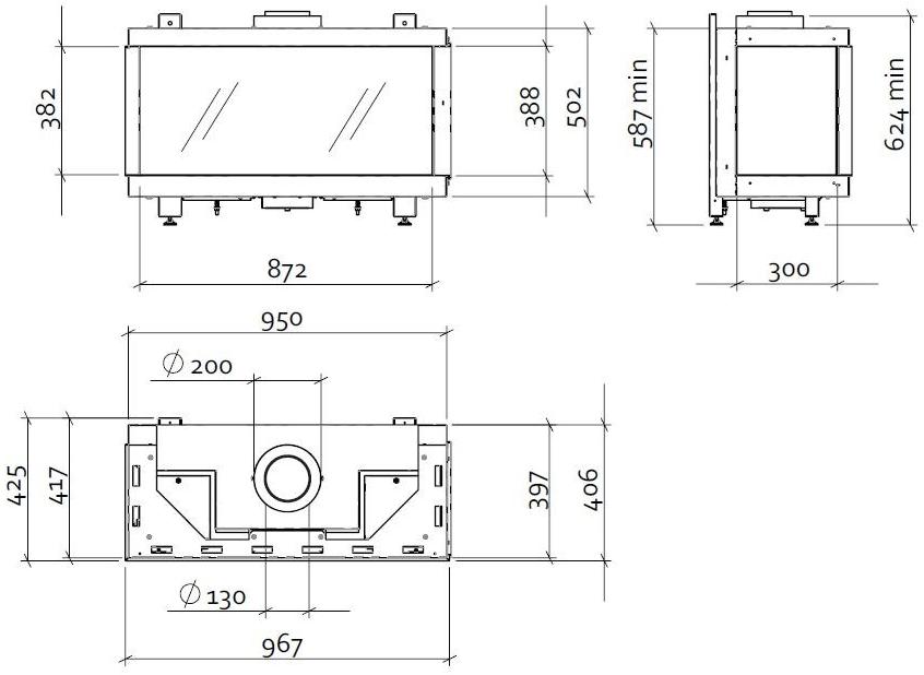 Stûv Угловой газовый камин с панорамным остеклением Tulp sun-id-1367174 - Вид №2