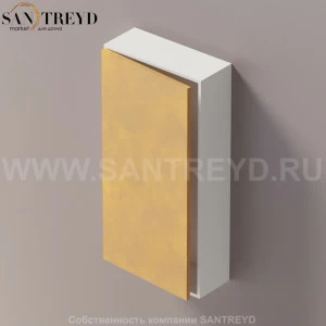 LIFT Модульный шкаф 80 см с левой дверью на доводчиках. Модули могут располагаться горизонтально и вертикально. Отделка: белая краска и натуральная кожа. AMOB052NALZSX