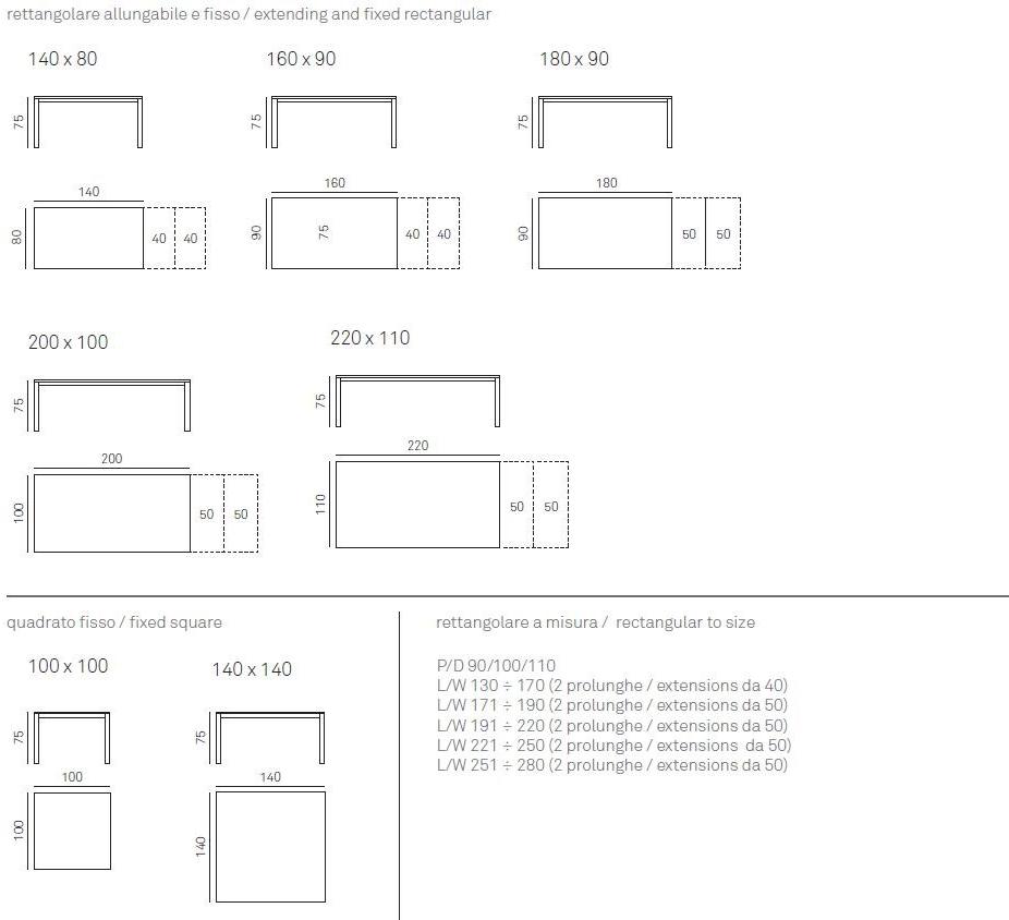 Gruppo Tomasella Раздвижной прямоугольный стол sun-id-1465715 - Вид №1