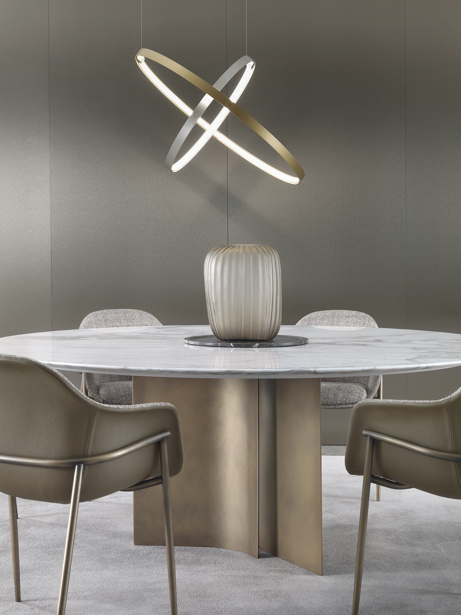 Овальный стол с мраморным верхом и изогнутым металлическим основанием Marelli Wave ARCH-00138111 - Вид №27