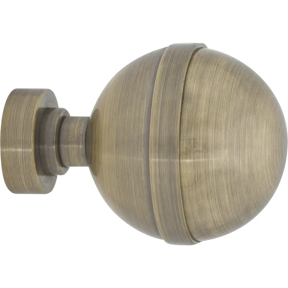 Наконечник для карниза Arttex Шар с ободом металл цвет золото антик 2.8 см STLM-2115575