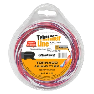 Леска для триммера Rezer Ultra-pro TORNADO ø3 мм 12 м квадрат 84341403 STLM-2211077