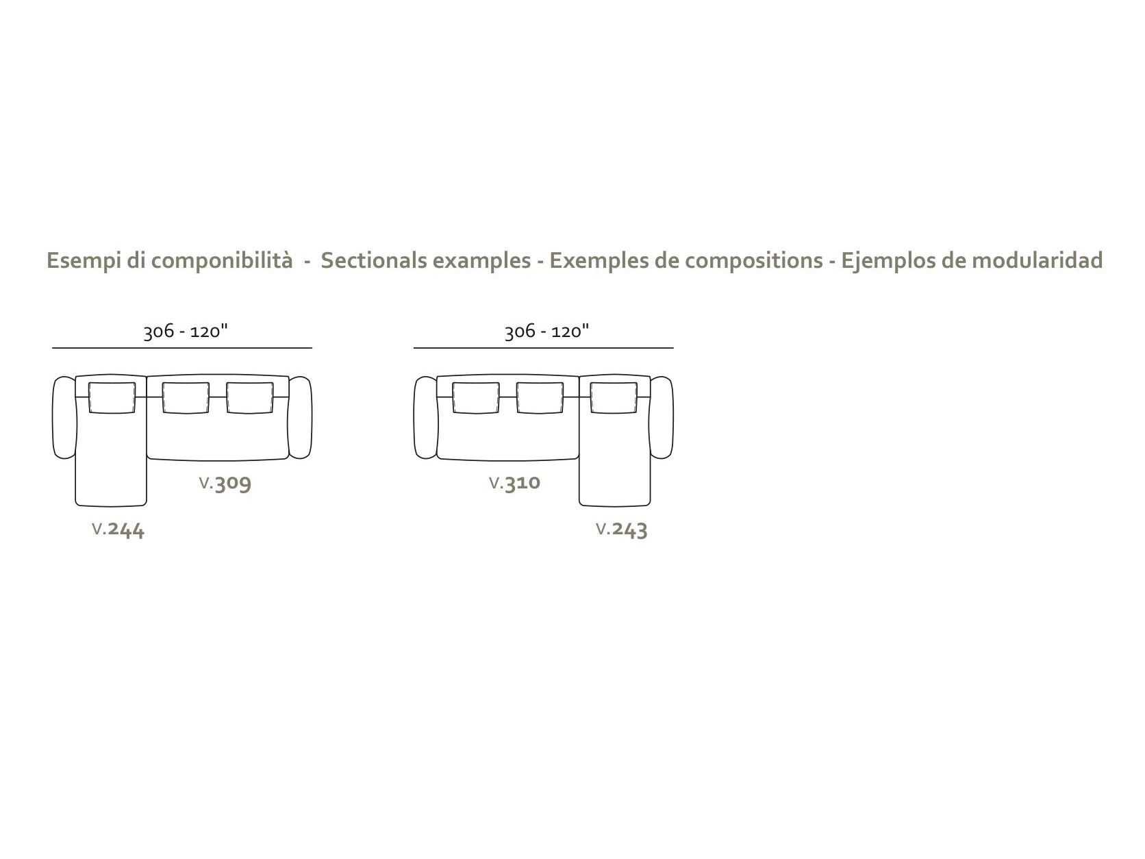 3-местный диван с полуостровом Max Divani BonBon ARCH-00011292 - Вид №5