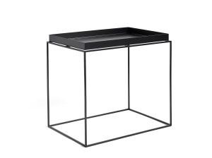 Стальной прямоугольный журнальный столик с подносом