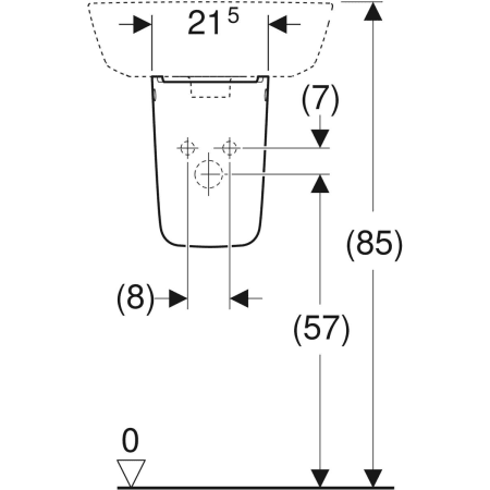 296250000 Полупьедестал Geberit Renova Compact Geberit  - Вид №3