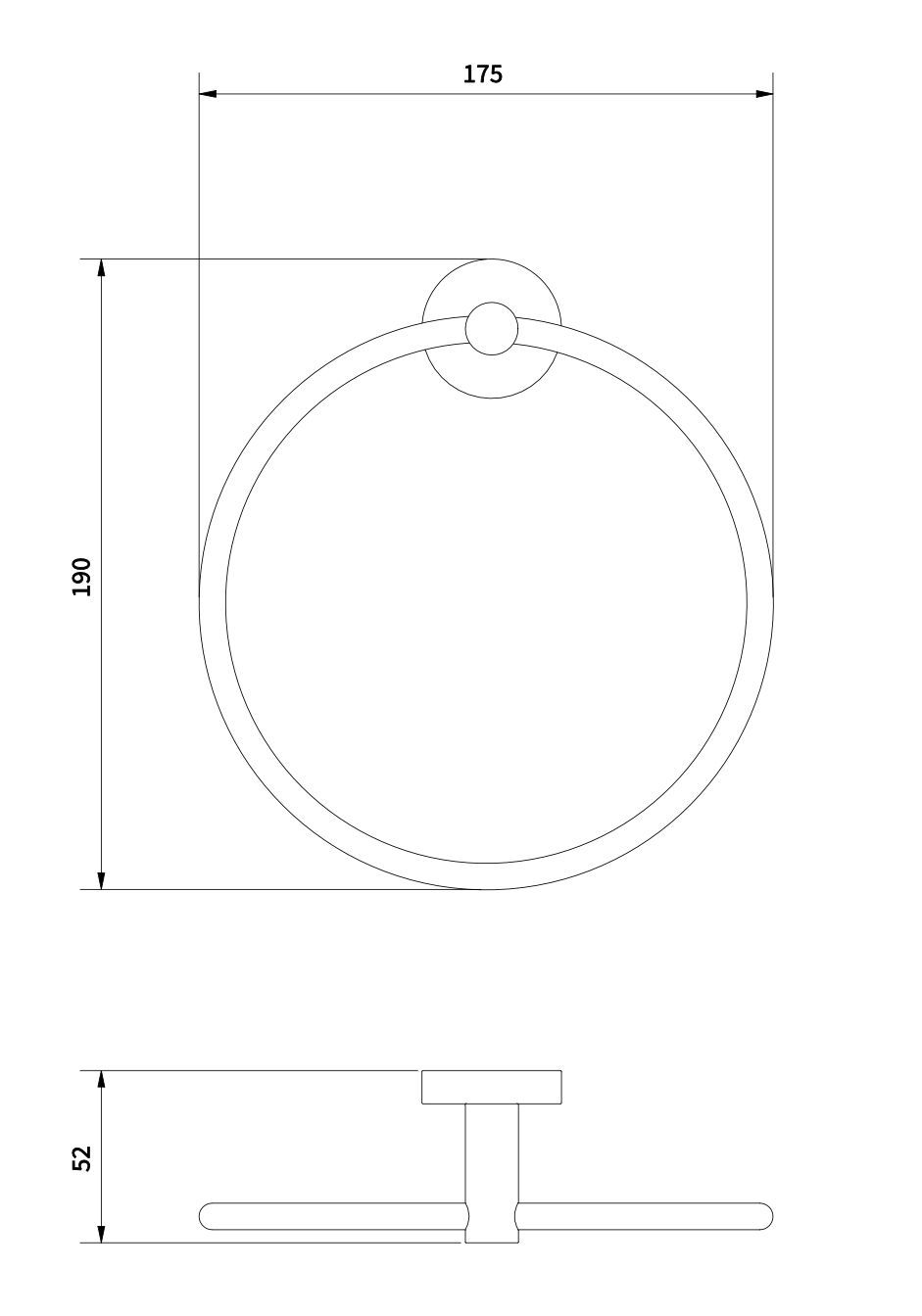 Держатель для полотенец из латуни Varied Forms EXT904 ARCH-00101455 - Вид №1