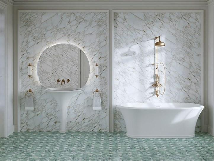 Devon&Devon Отдельностоящая овальная ванна белого цвета tec plus Kalos sun-id-1366708 - Вид №1