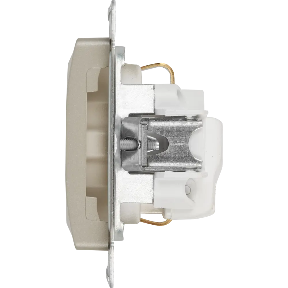 Розетка встраиваемая Systeme Electric Glossa с заземлением цвет платина STLM-2005142 - Вид №2