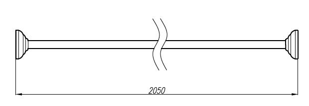 ML.BTD-21.205.DO Карниз прямой для шторки на ванну Migliore  - Вид №3
