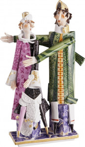 10639502 Meissen Фигурка 36,5см "Сватовство" "Руслан и Людмила" (Уникат, П.Штранг, 2019г) Фарфор