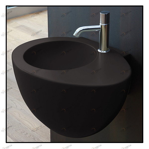 LGLSLV Подвесная раковина настенная овальная Ceramica Cielo  серая 