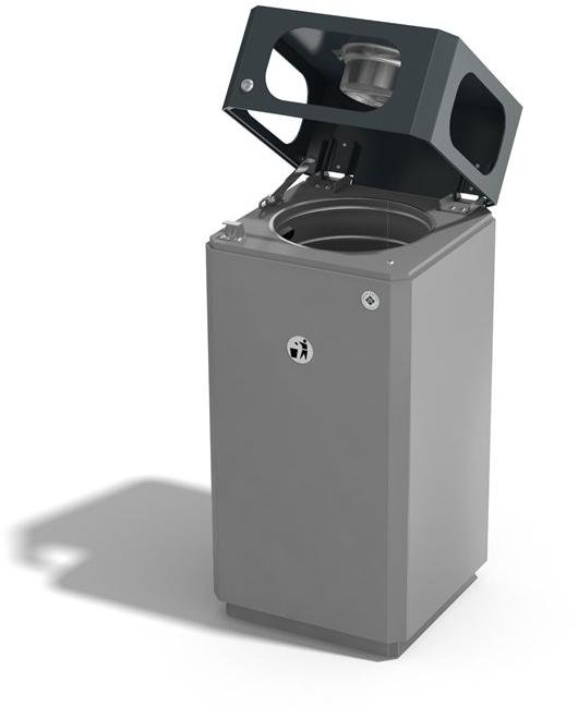 ENCHO ENCHEV - ETE Урна для мусора металлическая с крышкой для улицы sun-id-1405098 - Вид №2