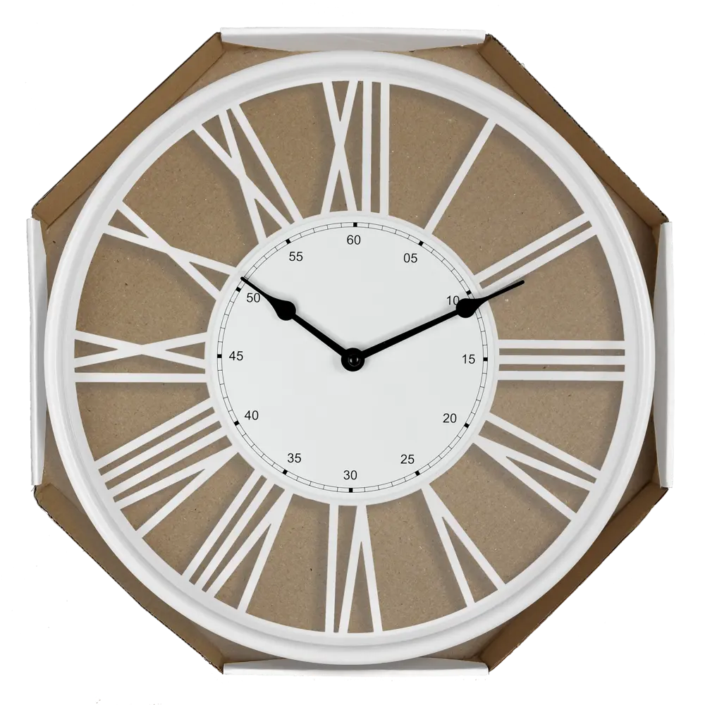 Часы настенные Troykatime Силуэт круглые пластик цвет белый ДПГшумные ø30 см Нео-классика STLM-2023564 - Вид №3