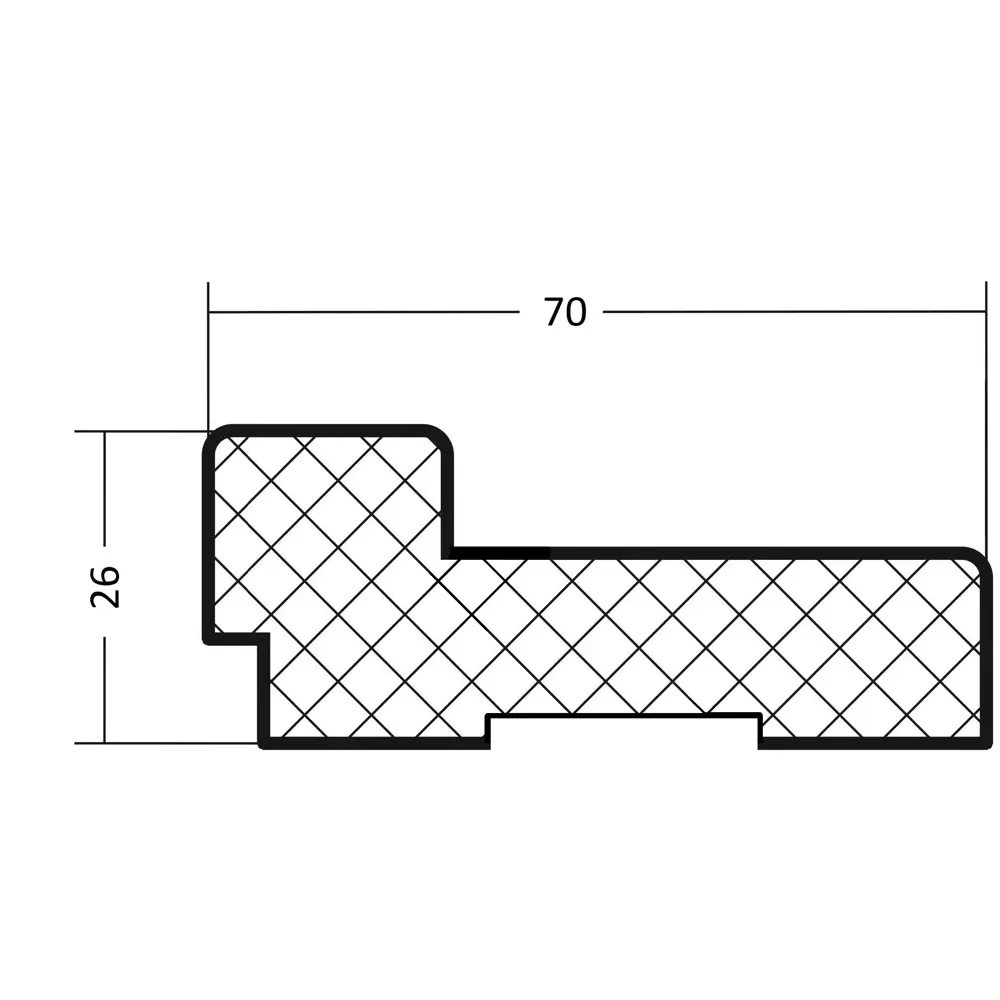 Порог Антик 2070x70x26 мм ПВХ ламинация цвет орех итальянский 82137031 STLM-2037092 VERDA  - Вид №2