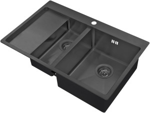 Мойка кухонная ZorG Inox R PVD 5178-2-R GRAFIT из нержавеющей стали, графит
