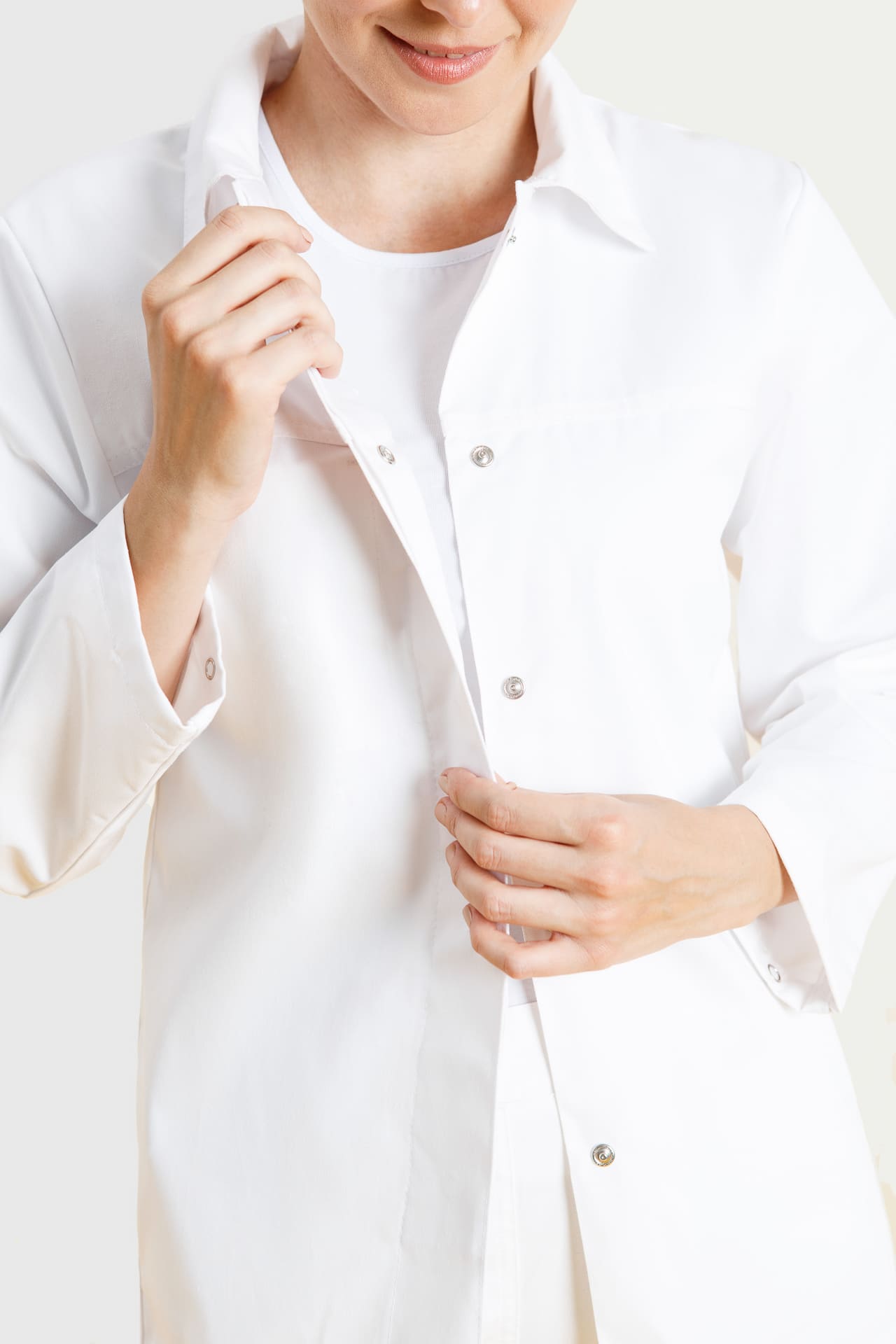 5041555 Куртка Эйч-Лайн женская белая  Одежда для поваров  размер 52-54/158-164 Спецодежда  - Вид №6