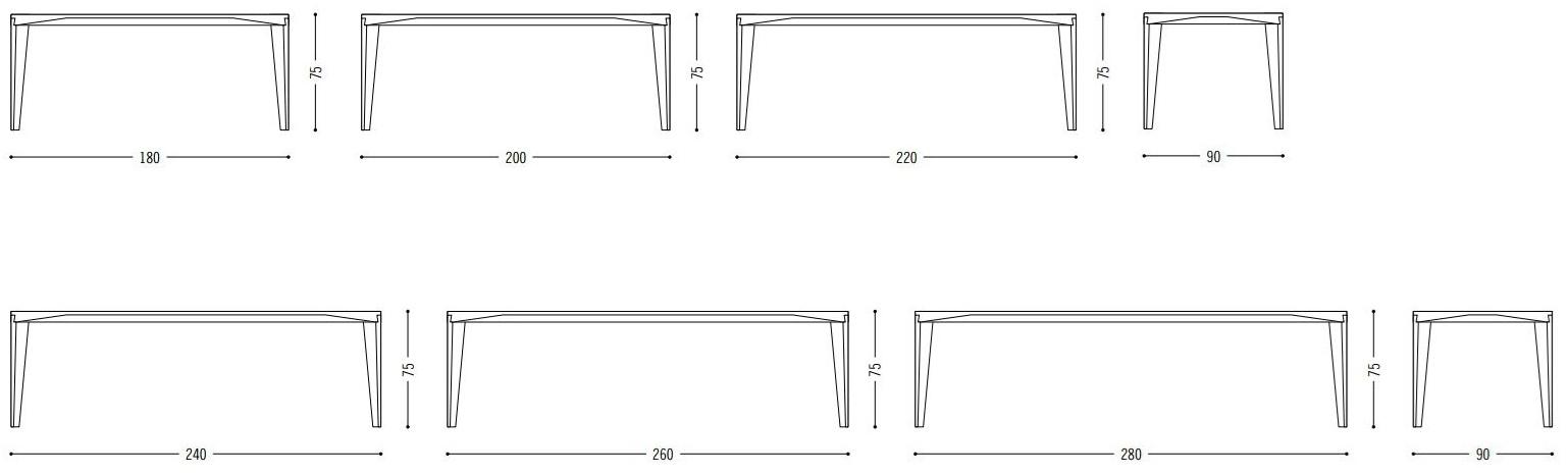 COR Прямоугольный деревянный стол Delta sun-id-1465605 - Вид №4