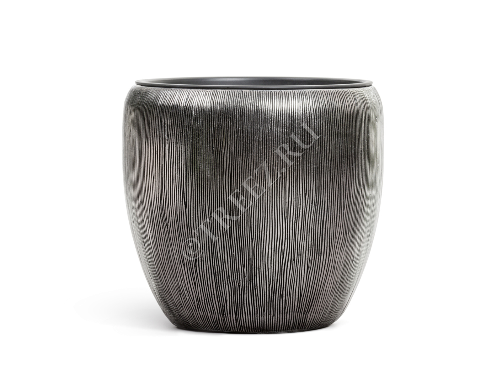 41.3320-06-044-DSL-30 Кашпо  Effectory - серия Wow - Конус-Чаша - Стальное серебро Цветочная коллекция  - Вид №2