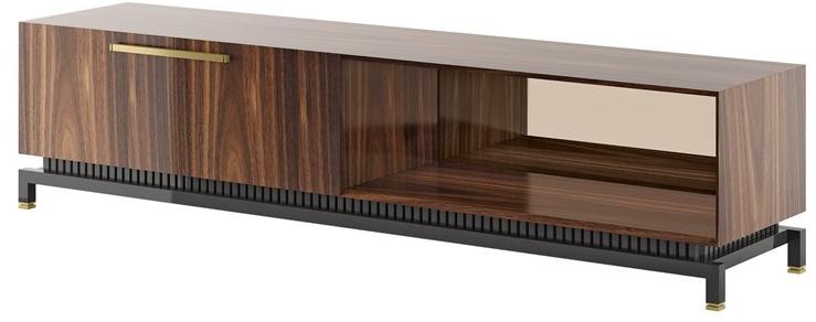 FRATO Низкая деревянная тумба под ТВ с распашными дверцами  Ffu370003aav  - Вид №1