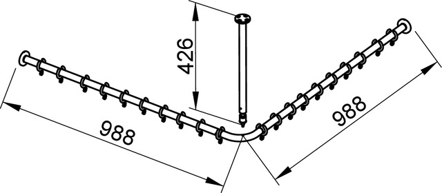 14939171000 Набор штанг для душевых занавесок KEUCO Plan - Вид №2