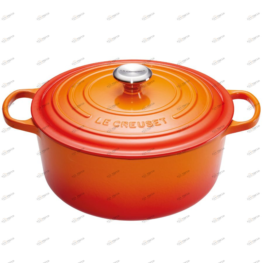 Кастрюля чугунная Le Creuset, Ø28 см, оранжевая 21177280902430