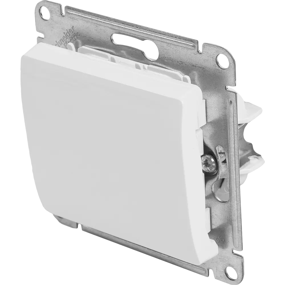 Выключатель встраиваемый Systeme Electric Glossa 1 клавиша цвет молочный STLM-2186445