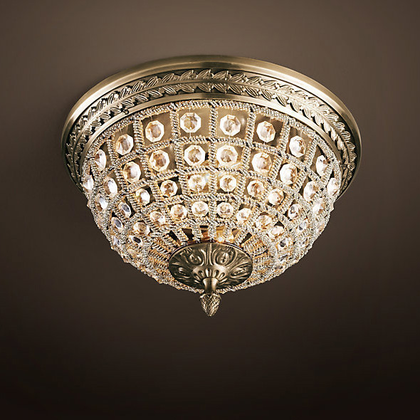 Потолочный светильник Casbah 2 ant.bass от Delight Collection KR0108W-2 antique brass DELIGHT COLLECTION ДИЗАЙНЕРСКИЕ 244398 Латунь;прозрачный  - Вид №1