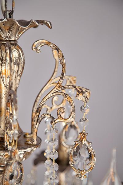 Подвесная люстра Bogates Wonderful 271/6 Strotskis BOGATES ДИЗАЙНЕРСКИЕ, WONDERFUL 181619 Золотой  - Вид №1