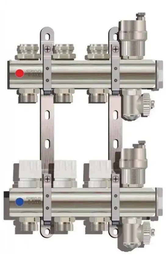 90780435 Коллекторная группа Tim&Zeissler KB003 1" ВР 3 отвода 3/4" латунь STLM-0810465