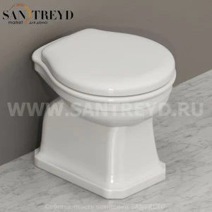 PA002BI Приставной унитаз напольный Белый Ceramica Globo PAESTUM Италия