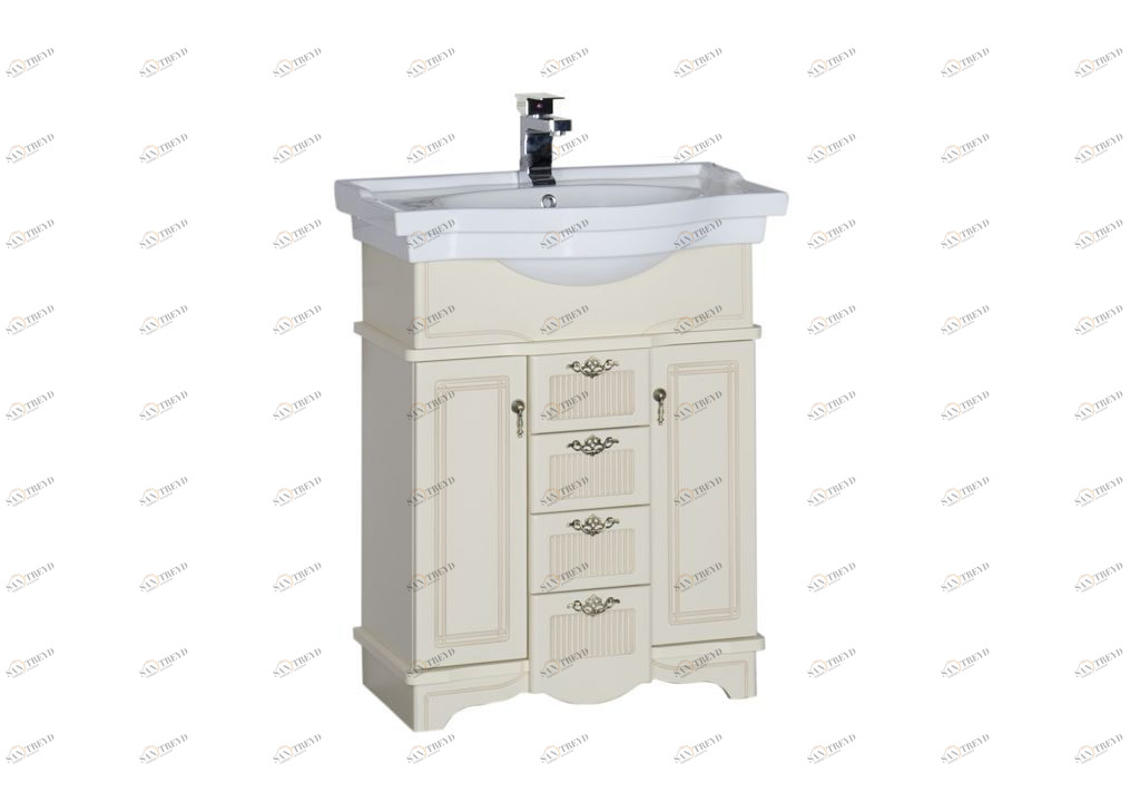 Тумба с раковиной Aquanet Луис 70 бежевый 0018172600181675