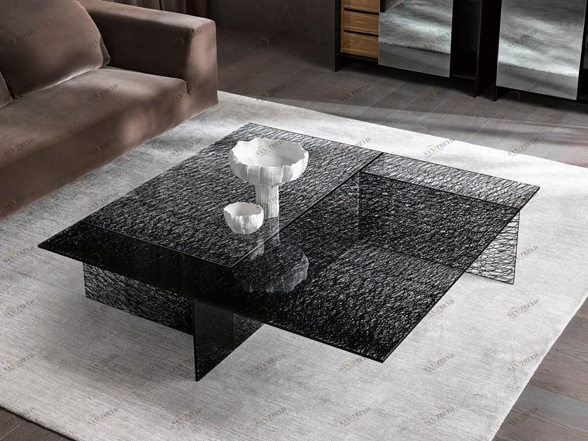 Tonelli Design Квадратный стеклянный журнальный столик Sestante sun-id-1399674