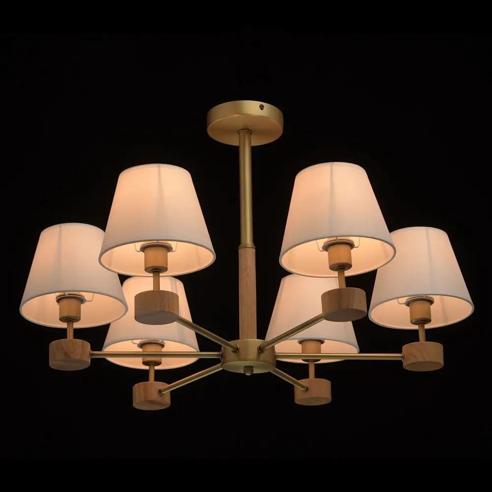 Люстра потолочная «Форест», 6 ламп, 12 м², цвет золото MW-Light STLM-2176876 - Вид №1