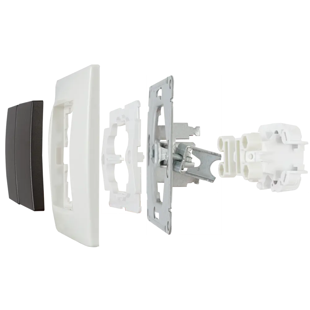 Механизм выключателя SYSTEME ELECTRIC W59 с двумя клавишами для скрытого монтажа 82797998 STLM-0036025 - Вид №2