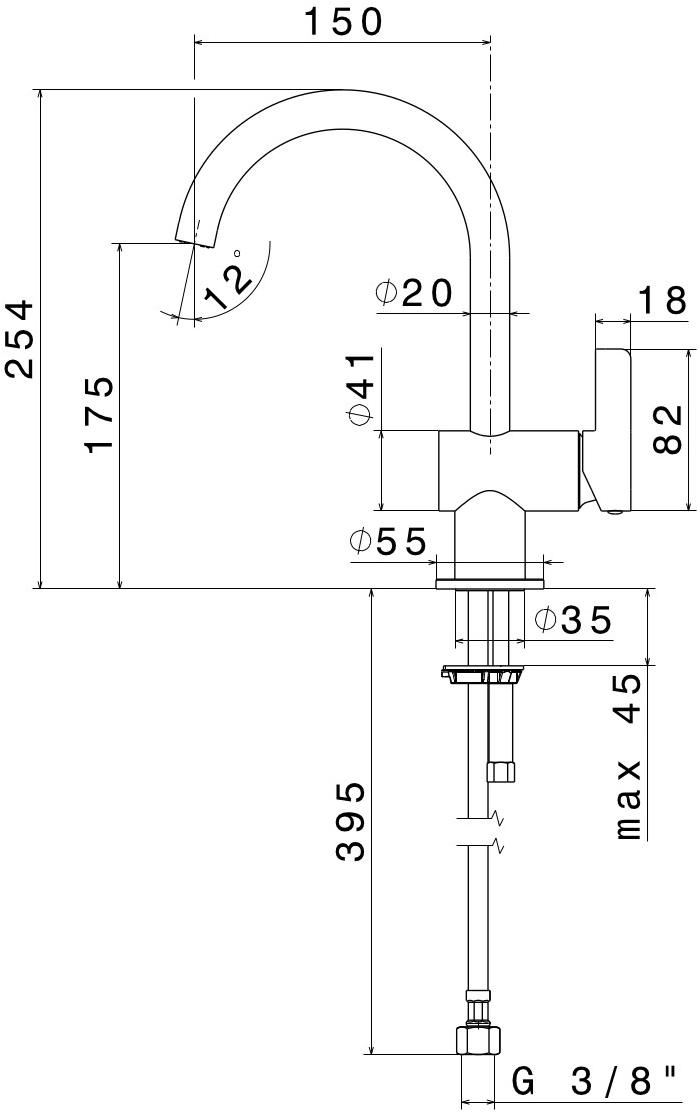 newform Смеситель для раковины, однорычажный, сливной Blink chic sun-id-1513622 - Вид №5