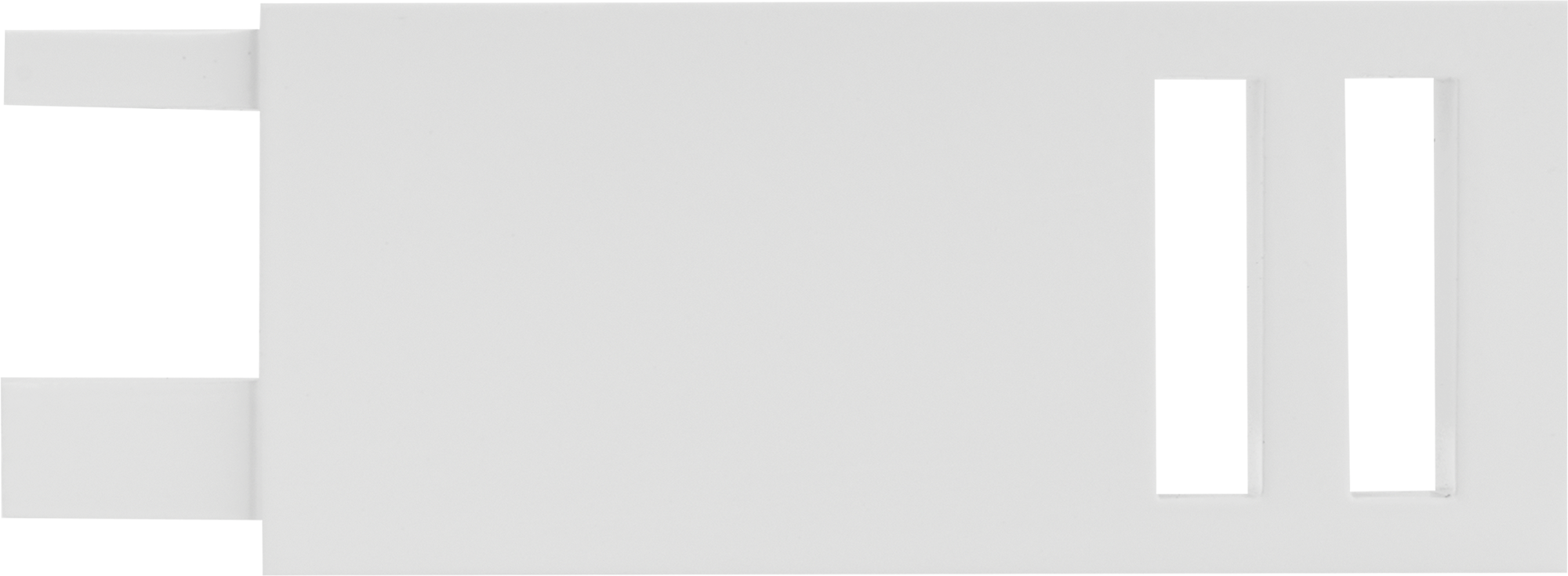 Наконечник Квадро металлический белый 4 см 2 шт. INSPIRE 86198723 STLM-0066738