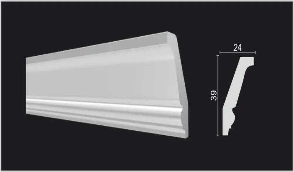 93871499 Плинтус потолочный дюропласт ударопрочный под покраску Decor-Dizayn DD24 белый 2.4x3.9x200 см STLM-0819084
