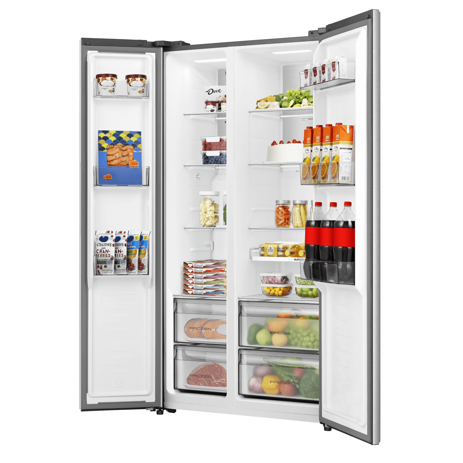 9281297 Холодильник Side by Side   Hisense RS3P538NAIE серебристый STDN-0146204 - Вид №6