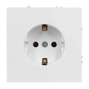 Розетка встраиваемая Mirkl Grace с заземлением, белая 89393854
