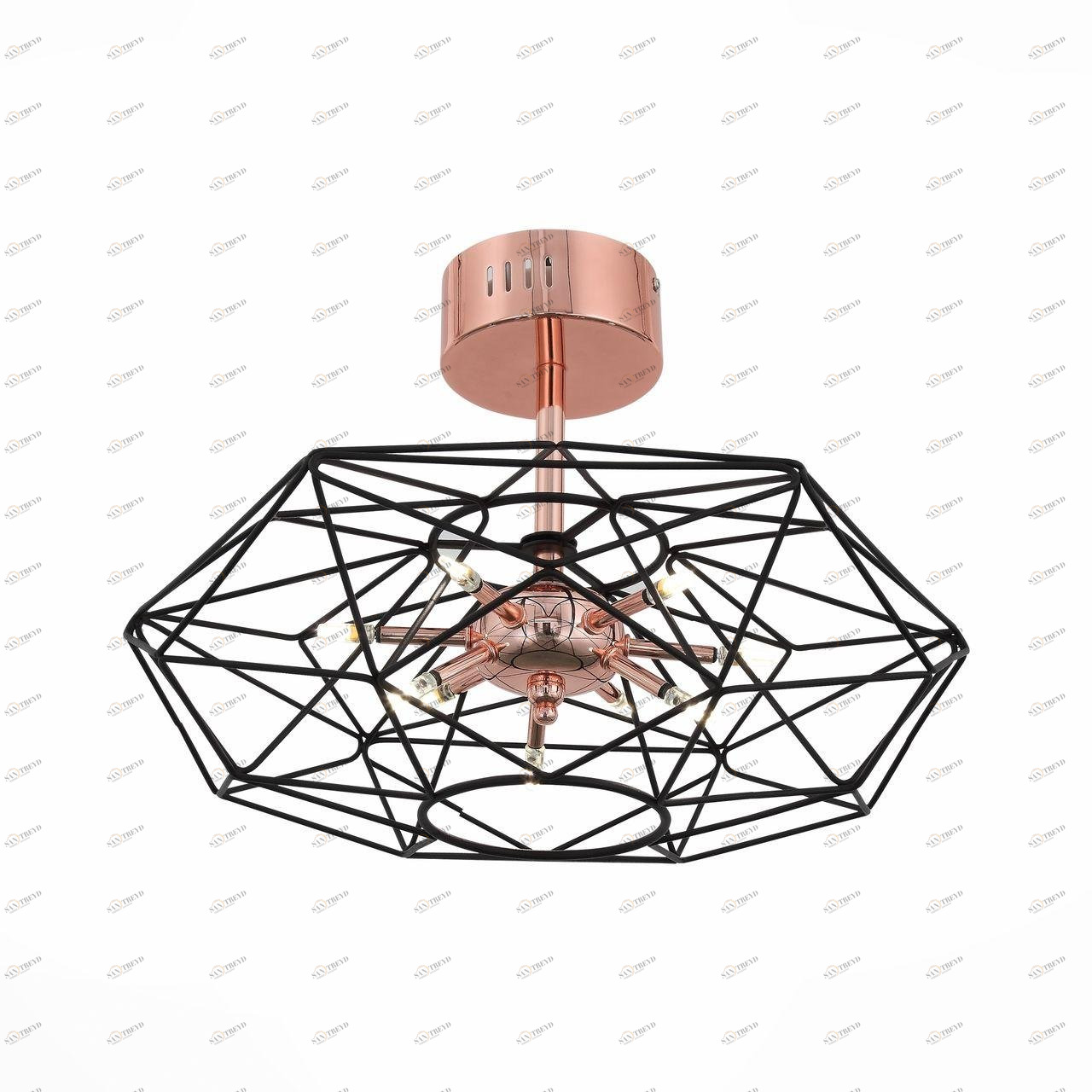 Потолочная светодиодная люстра ST Luce Galassia SL949.202.09 ST LUCE ДИЗАЙНЕРСКИЕ, GALASSIA RED GOLD 109193 Черный 