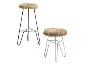 Табурет в современном стиле с подставкой для ног