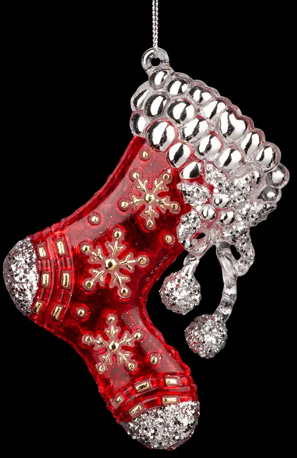91471255 Елочная игрушка Носок рождественский Erichkrause decor 58950 64 см х 25 см красный STLM-0957804