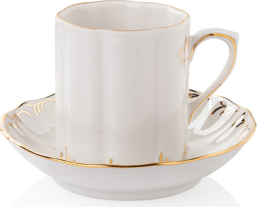 10617380 Мануфактуры Гарднеръ в Вербилках Чашка с блюдцем 100 № 11 "Сувенирная" Фарфор, Керамика 