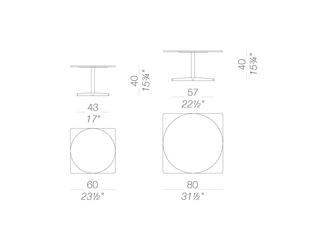 Круглый садовый столик Lapalma AUKI OUTDOOR ARCH-00058333 - Вид №7