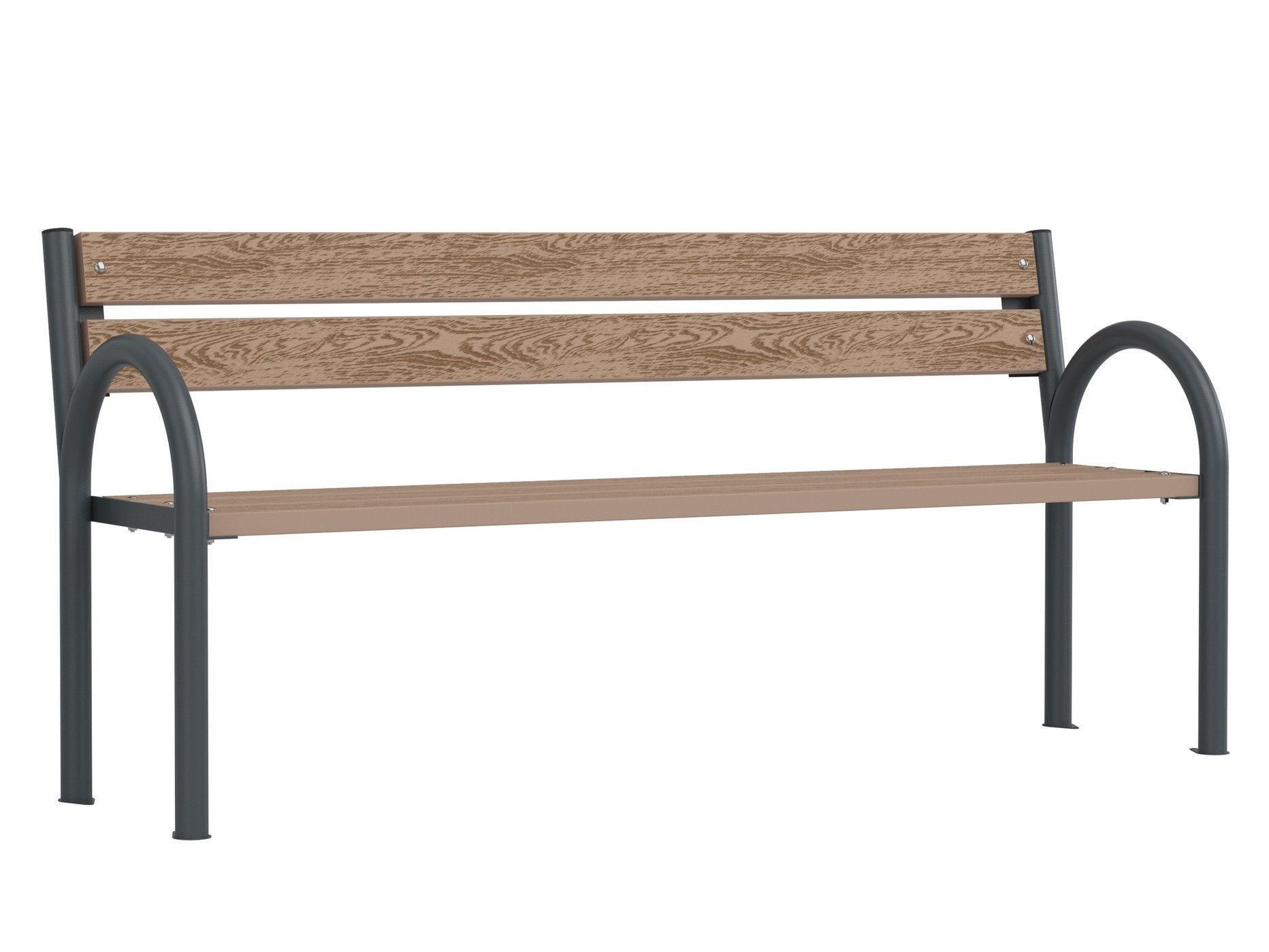 Скамья WPC со спинкой Lazzari Parco ARCH-00041762