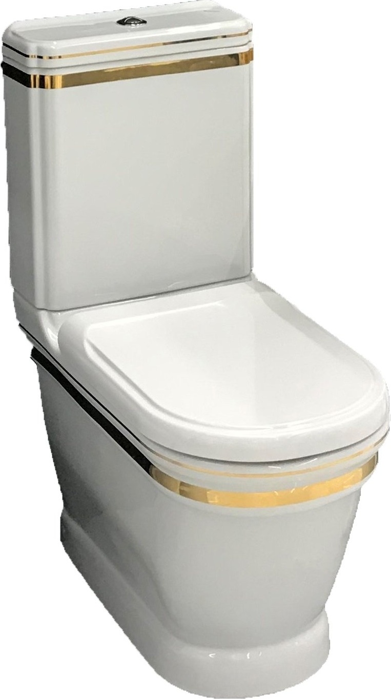 AN360-11CB00E-AD00 ANTIK Унитаз напольный ДЕКОР ЗОЛОТО Creavit Antik 