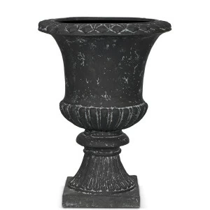 Вазон из искусственного камня классический 93 см черное серебро "Тулон" LE-VILLAGE FLORERO 044841 Черный