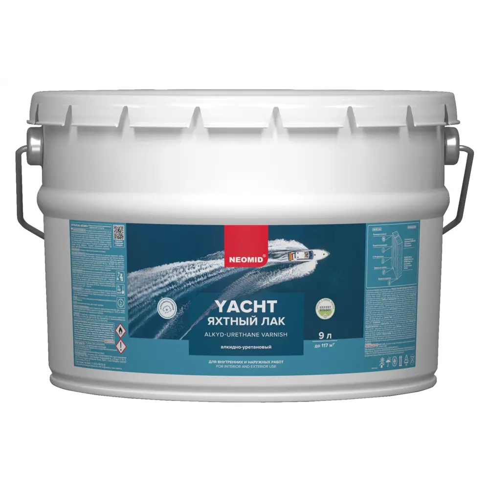 Яхтный лак NEOMID для дерева с УФ-защитой 9 л 18551871 STLM-0011303 - Вид №1