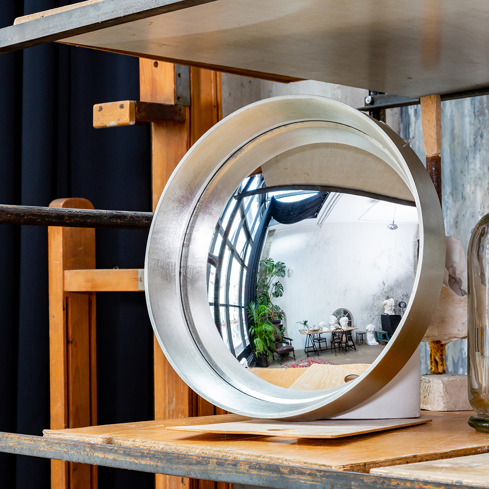 21092114 Зеркало декоративное настенное «Хогард Сильвер» (версия M) (fish-eye) Object Desire Зазеркалье  - Вид №2